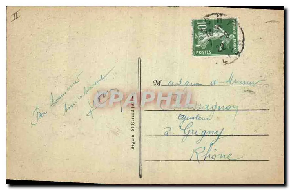 Vichy — Ein Eckchen des Parks während der Musik — Verlag Vicichy, Nr. 348 - Rückseite
