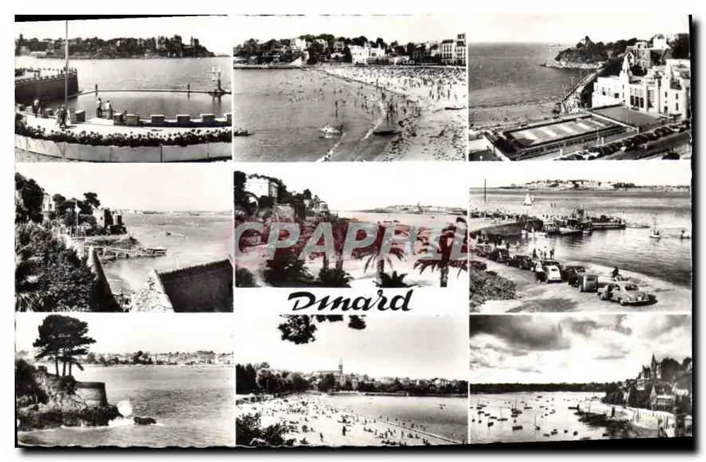 Dinard — Küste der Smaragden — Blick auf den Strand, Pointe du Monlind, Palmaria, Vicomté, Clair de Lune — Réal-Photo - Vorderseite