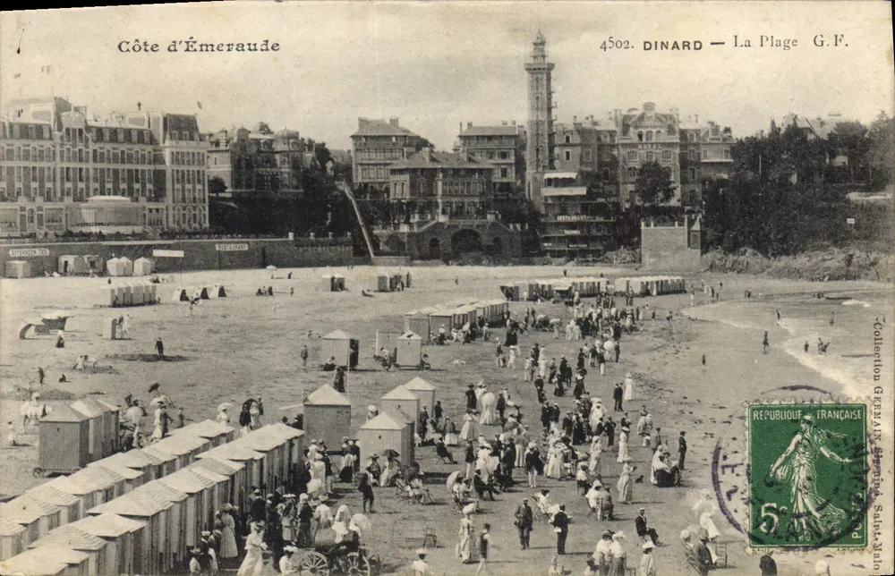 Dinard — A Praia — Costa da Esmeralda — G.F. n°4502 - Frente