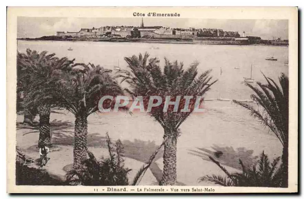 Dinard — Die Palmenhain — Ansicht in Richtung Saint-Malo — Küste der Émeraude - Vorderseite