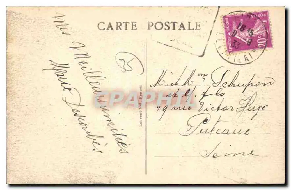 Küste von Emeraude - Punkt und Promenade du Moulinet - Dinard - Rückseite