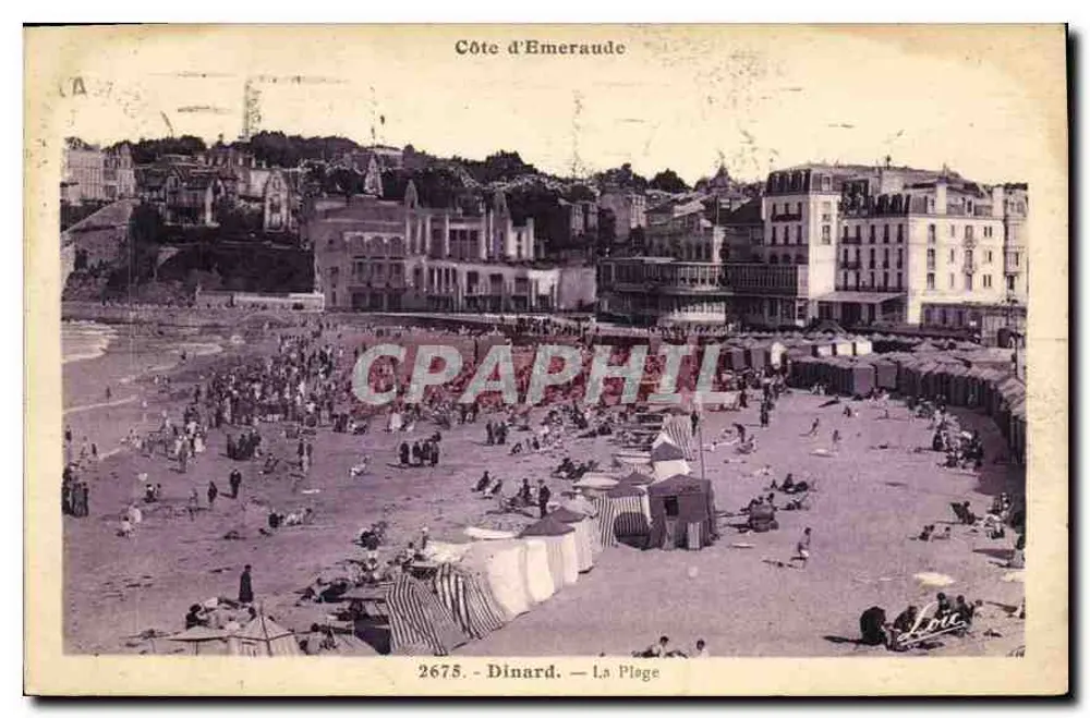 Dinard — A Praia — Costa de Esmeralda, editor L. Loic, n° 2675 - Frente