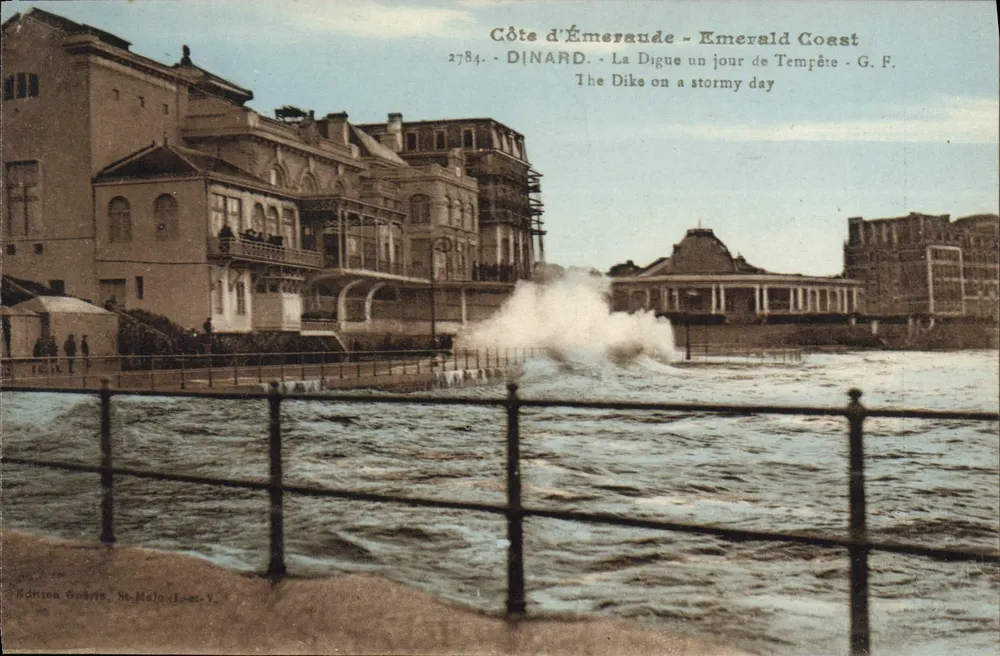 Dinard - Die Digue an einem Sturmtag - G.F. - n°2784 - Vorderseite