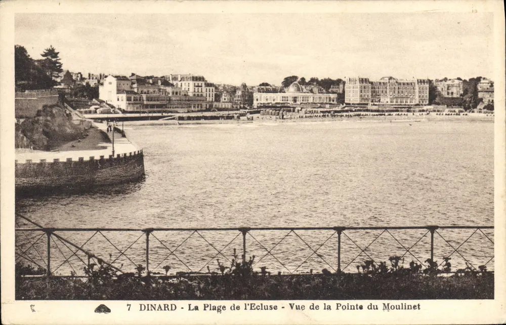 Dinard - La Plage de l'Ecluse - Ansicht der Pointe du Moulinet — Serie 7, unbekannter Verlag - Vorderseite