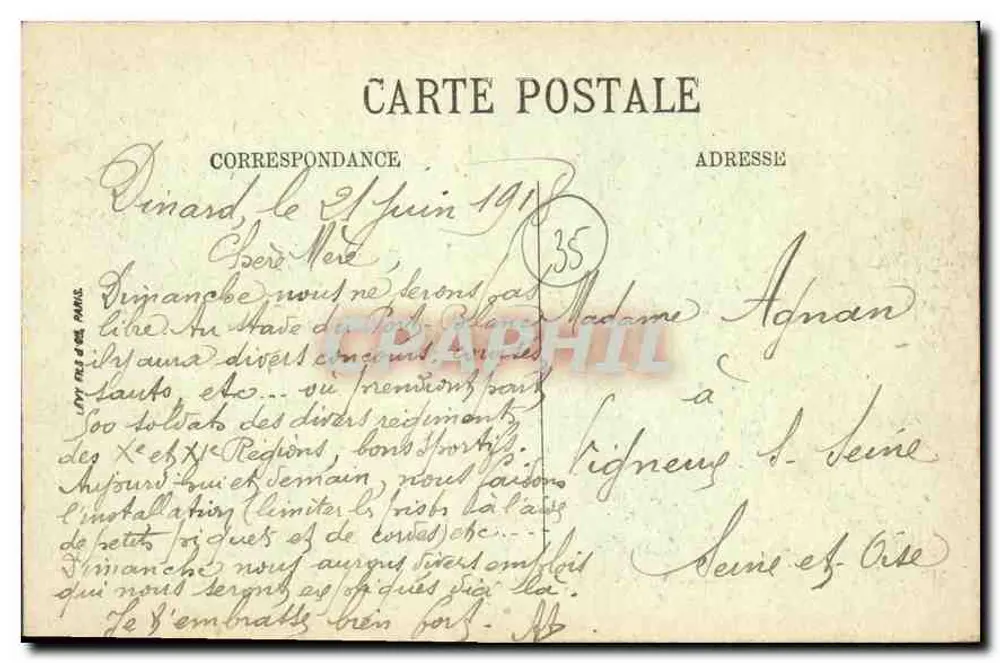 Dinard — Die Neue Digue und der Punkt Moulinet — LL. n°187 - Rückseite