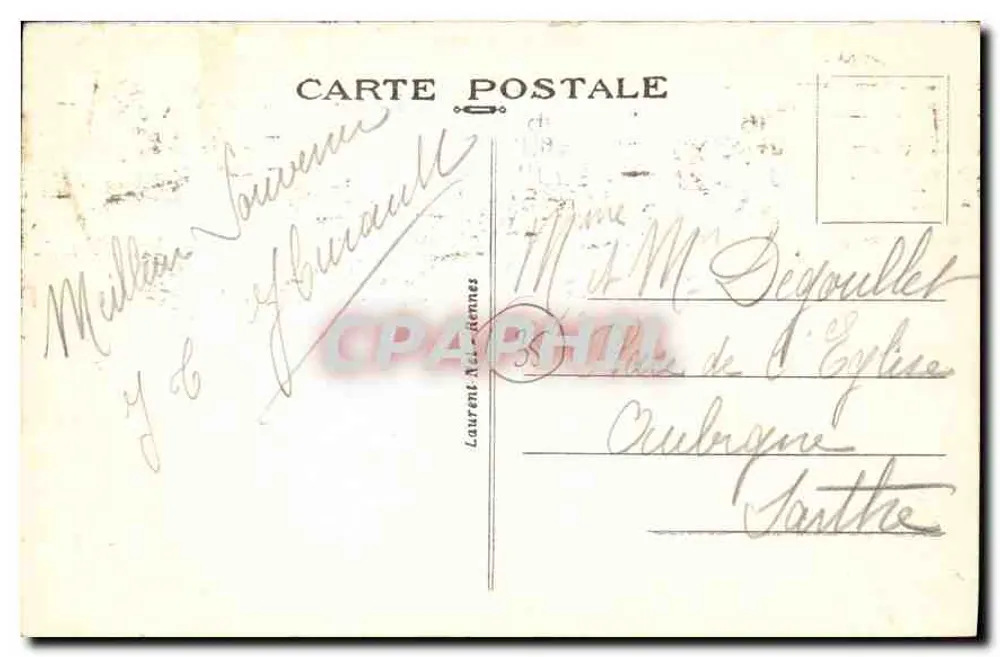 Dinard — A Praia sob Tempestade — Costa de Esmeralda, editor Laurent Niel-Hennes, n° 3855 - Verso
