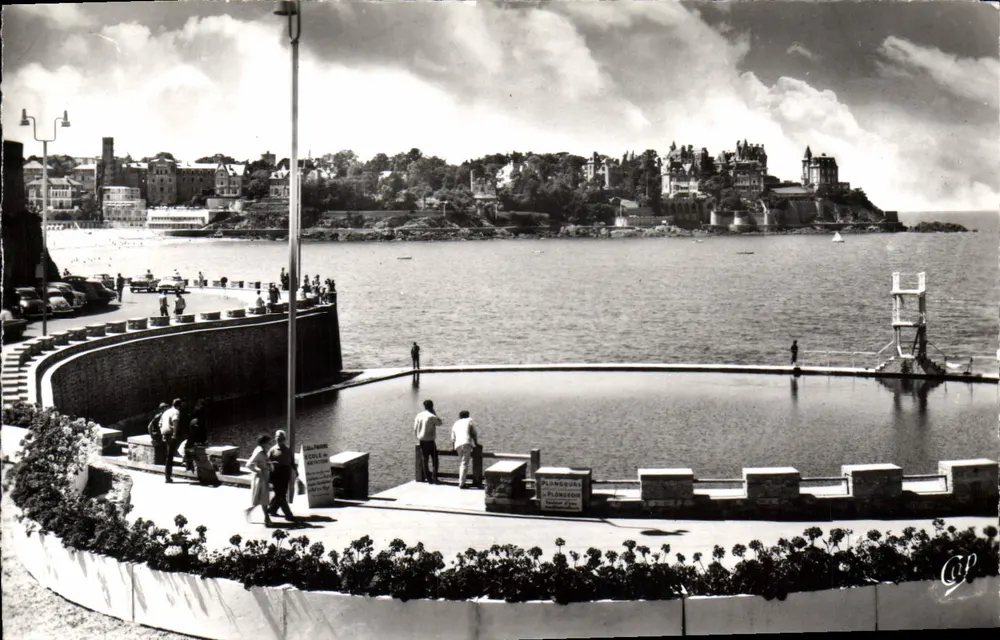 Dinard - A Piscina — Costa da Esmeralda — Bilhete postal antigo Paris - Frente