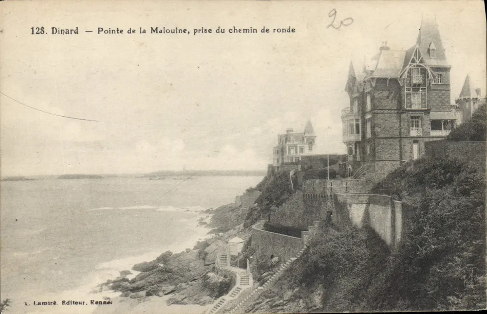 Dinard — Pointe de la Malouine, Ansicht vom Wallweg — Lamiré, Rennes - Vorderseite