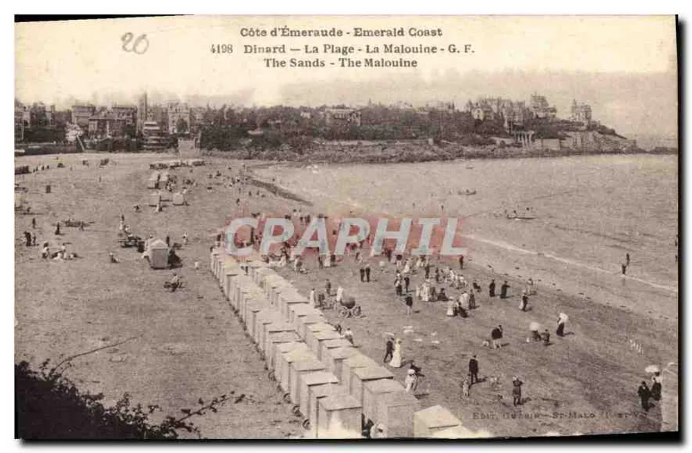 Dinard — Die Strandpromenade — La Malouine — G.F. — Verlag: St-Malo - Vorderseite