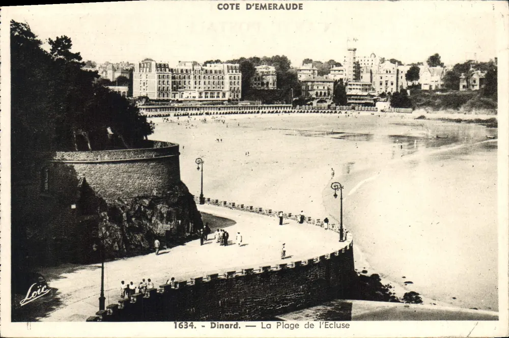Dinard — A Praia da Écluse — Costa da Esmeralda — Loïc, n° 1634 - Frente
