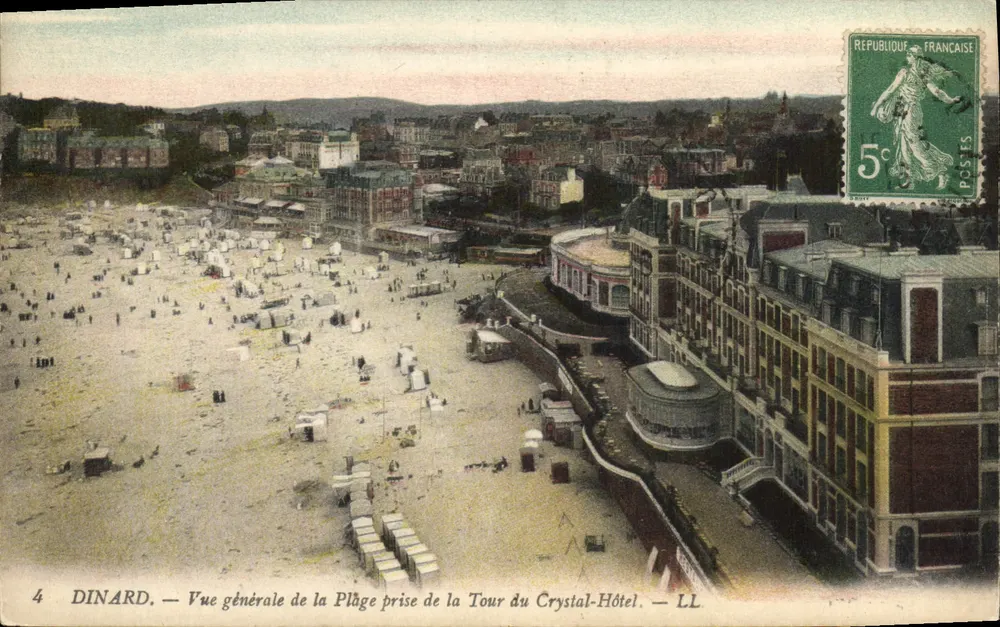 Dinard — Allgemeiner Blick auf den Strand vom Turm des Crystal-Hotel — LL - Vorderseite