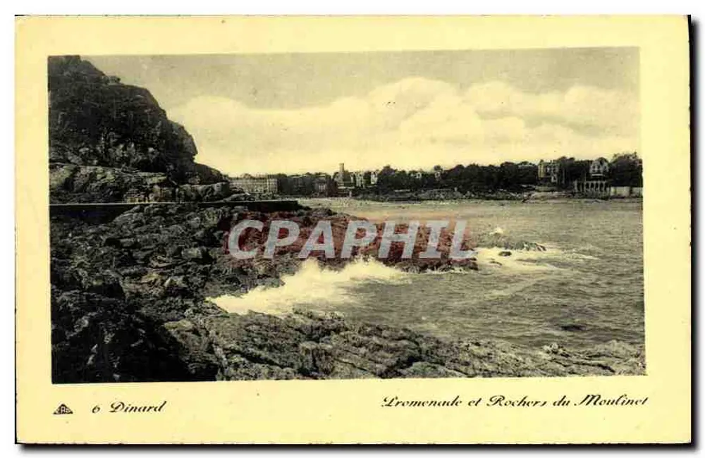 Dinard — Promenade und Felsen von Moulinet - Vorderseite