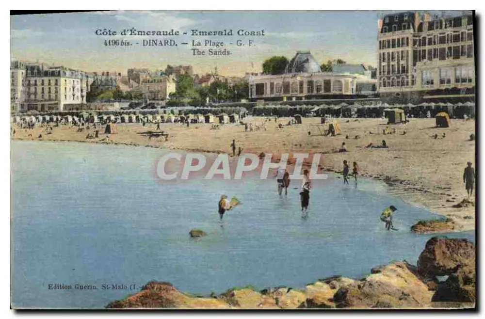 Costa da Esmeralda - Emerald Coast — A Praia — Edição Guérin, St-Malo (n° 4196 bis) - Frente