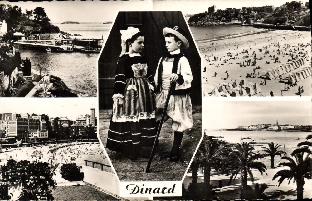 Dinard — Vista da praia, trajes bretones, passeio — Réal-Photo n°217 - Frente