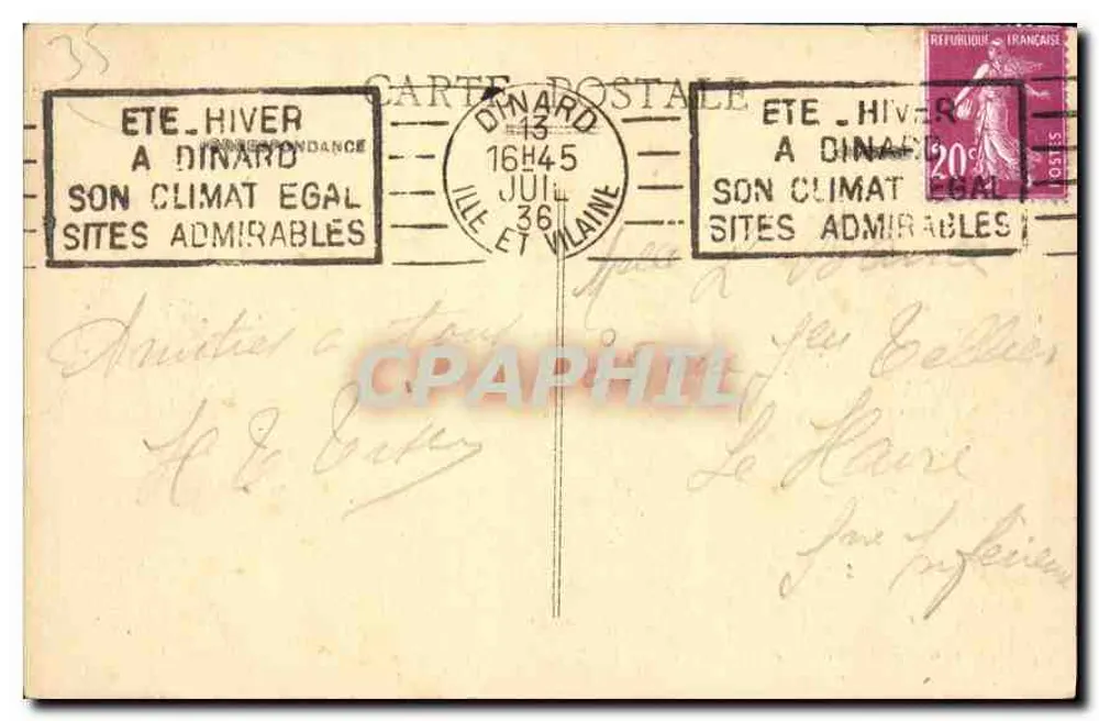 Dinard - O Pequeno Casino — Koit A. Lamines - Rennes, n°134 - Verso
