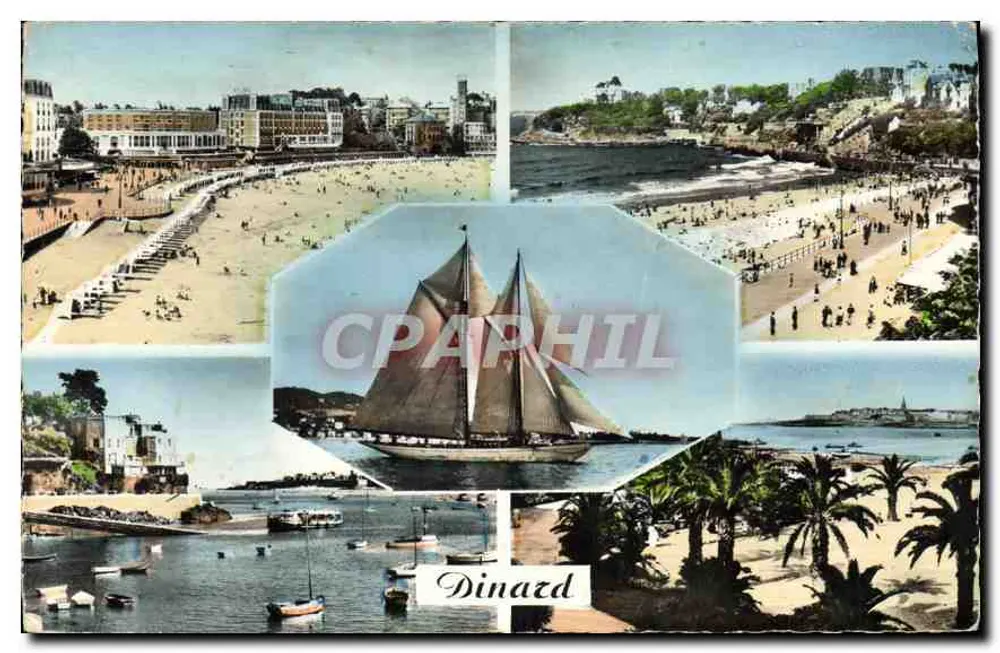 Dinard — Vista da praia e do porto - Frente