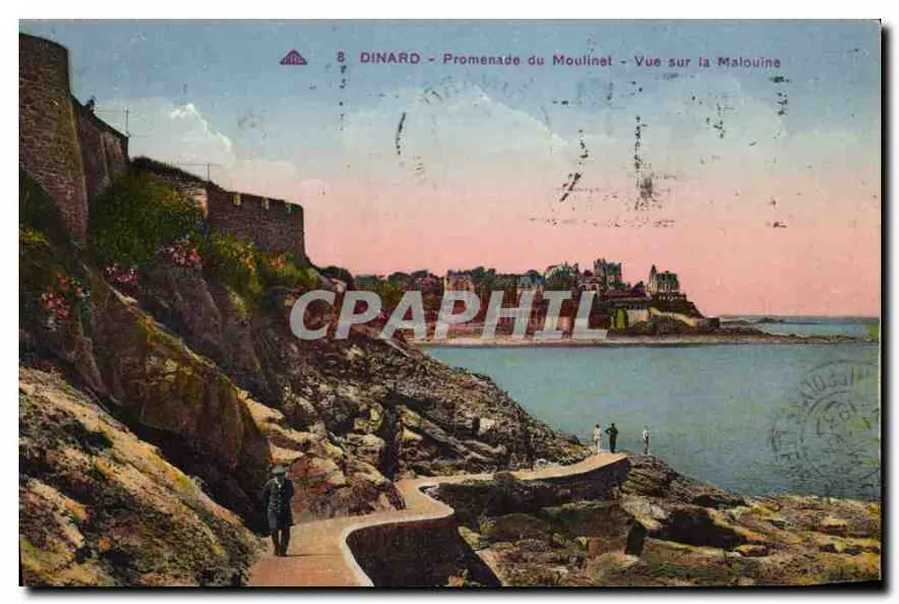 Dinard - Promenade du Moulinet - Blick auf die Malouine - Vorderseite