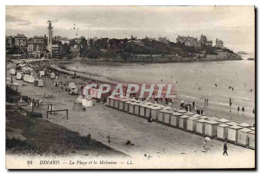 Dinard — A Praia e a Malouine — LL. - Frente