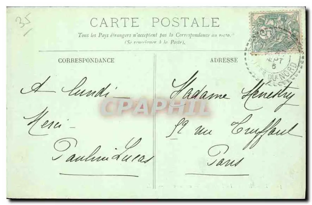 Dinard — A Praia vista da Malouine — LL. n°32 - Verso
