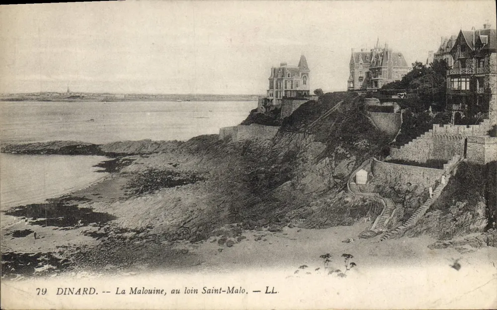 Dinard — Ansicht von La Malouine, Saint-Malo im Hintergrund — LL, n°79 - Vorderseite