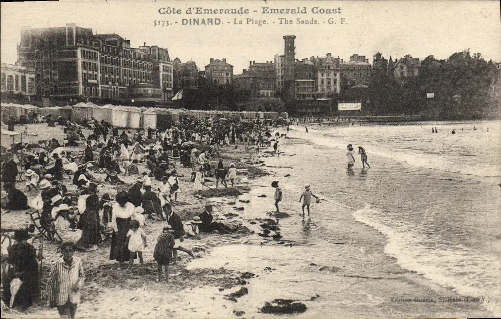 Dinard - A Praia - Costa da Esmeralda - G. F. - Edição Guérin, St-Brieuc - Frente