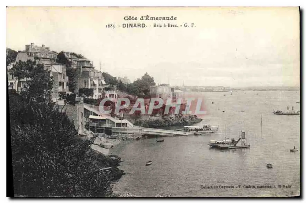 Costa de Émeraude — Dinard — G. P. — Coleção Bermano - T. Gudrin, sucessor, St-Malo - Frente