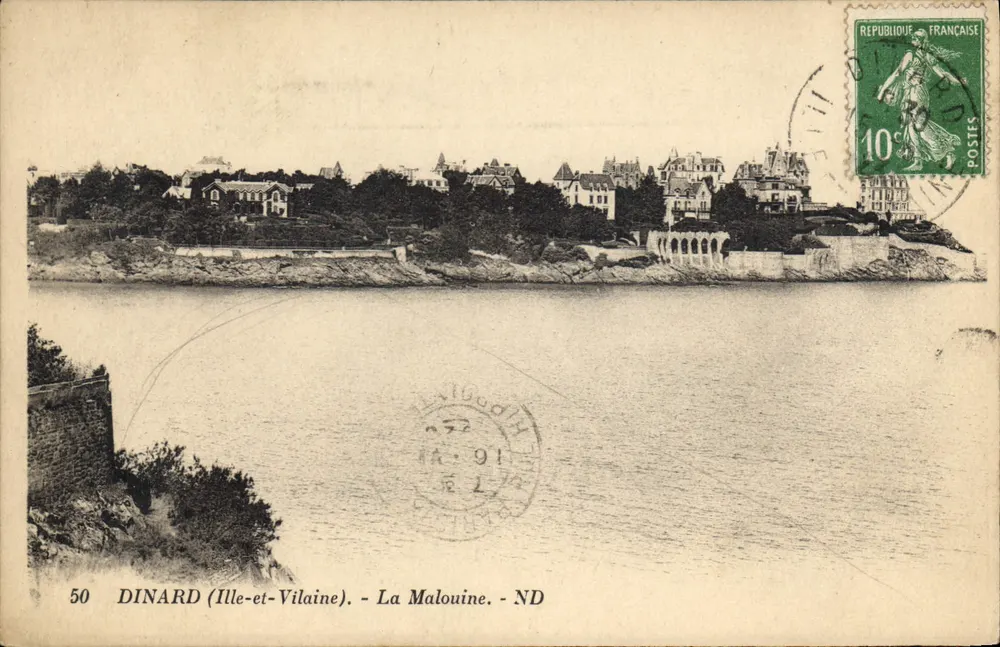 Dinard (Ille-et-Vilaine) — La Malouine — éditeur ND, n° 50 - Frente