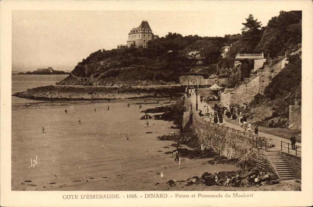 Côte d'Émeraude - Dinard - Pointe und Promenade du Moulinet — Laurent-Yel, Rennes, n°1068 - Vorderseite