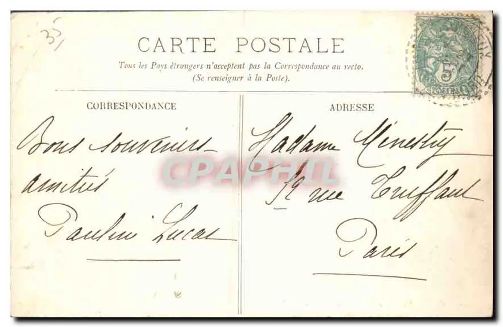 Dinard — A Cale à Marée baixa — LL. n°40 - Verso