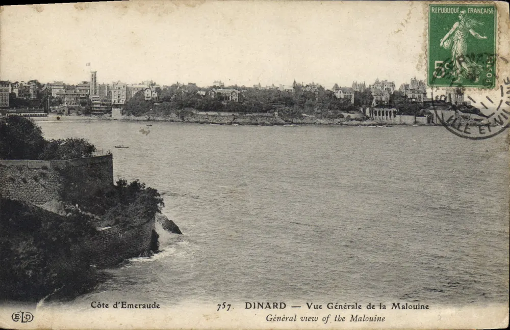 Dinard — Allgemeiner Blick auf die Malouine — Verlag E.P.D. Nr. 757 - Vorderseite