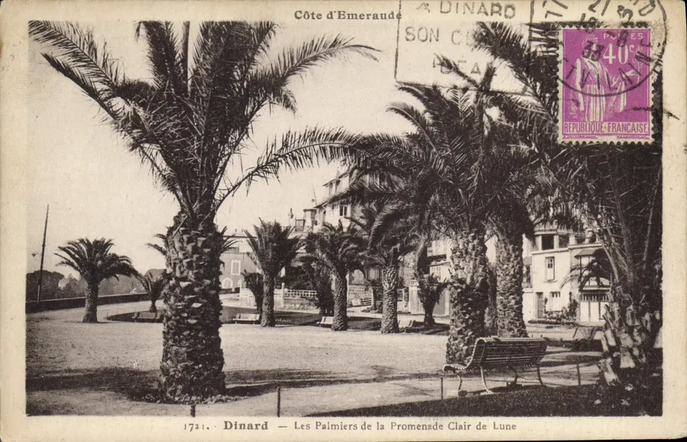 Dinard — Die Palmen der Promenade Clair de Lune — Côte d'Émeraude - Vorderseite