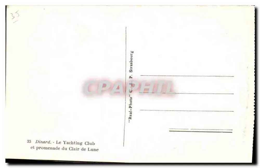 Dinard — Le Yachting Club und Promenade Clair de Lune — C.A.P. Strasbourg - Rückseite