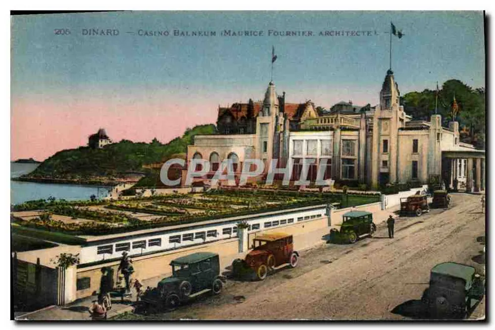 Dinard — Kasyno Balneum (Maurice Fournier, architekt) — Stara pocztówka n°205 - Awers