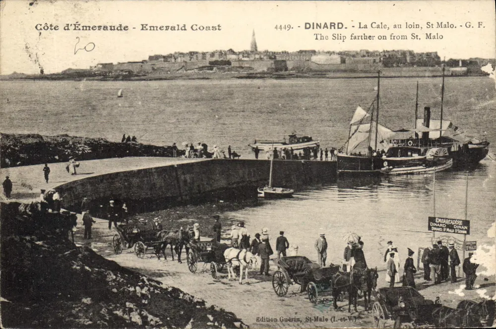 Dinard - La Cale, im Hintergrund Saint-Malo — Édition Guérin, St-Malo (I. et V.) - Vorderseite