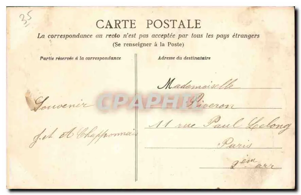 Dinard - A Malouine — vista das casas sobre a falésia — A.G. n°302 - Verso