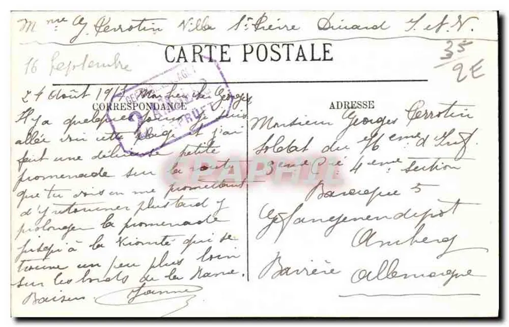 Dinard — Praia no Prieuré — LL, n°127 - Verso