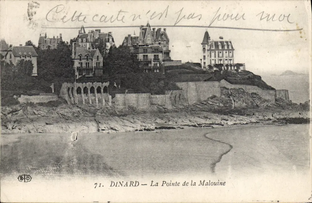 Dinard — A Ponta da Malouine — B.D. n°71 - Frente