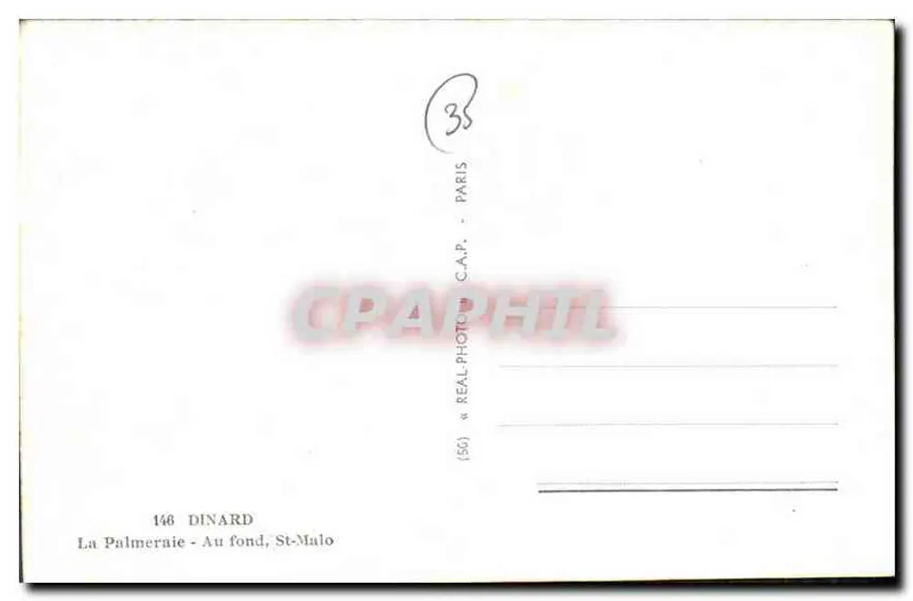 A Palmeraie - No fundo, St-Malo — editor C.A.P. n°146 - Verso