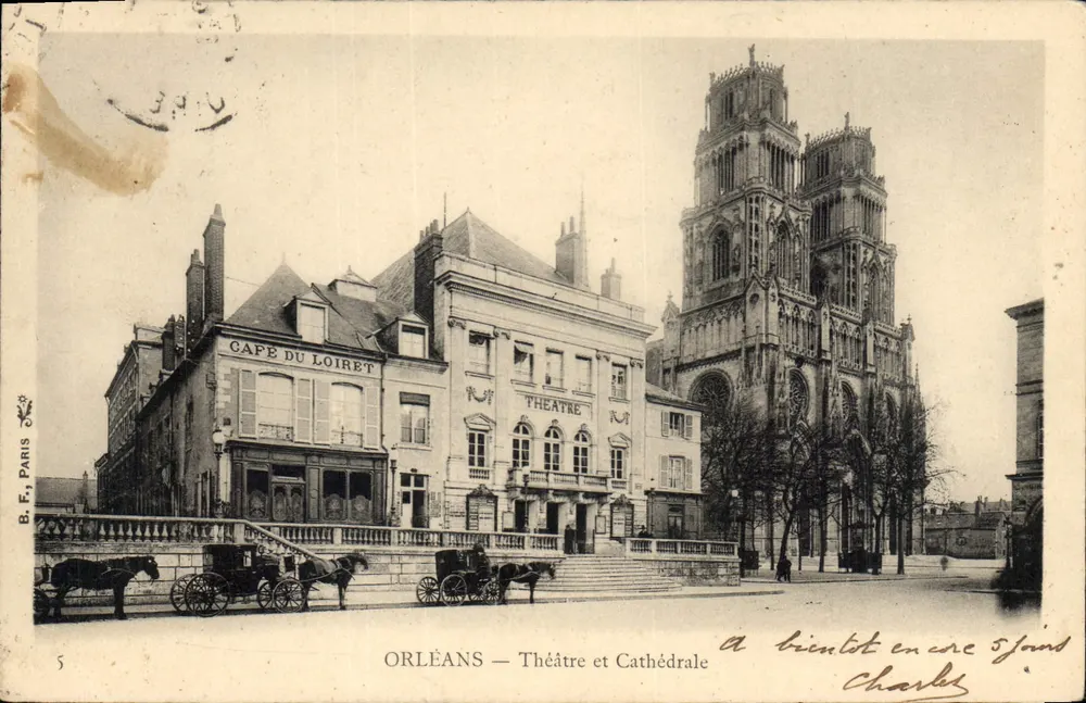 Orléans — Teatro e Catedral — B. F. Paris, n°5 - Frente