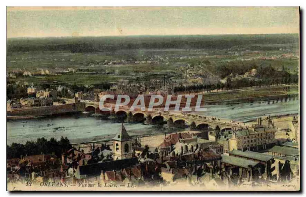 Orléans — Vista sobre a Loire — LL. — Graphphil - Frente