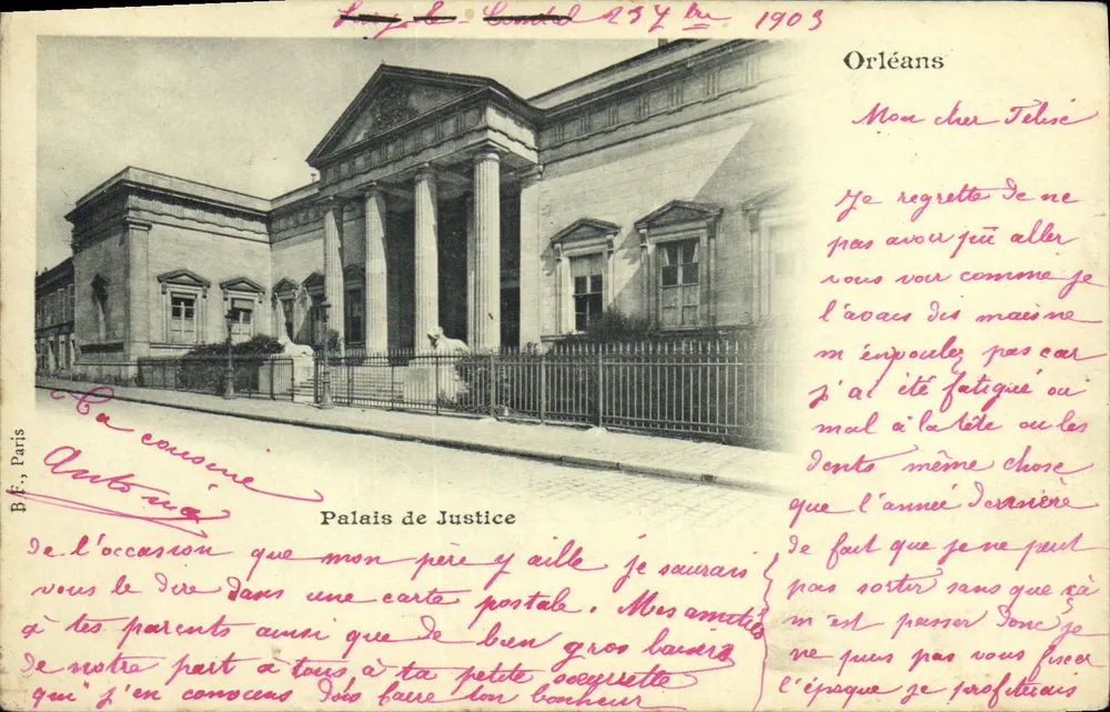 Palácio de Justiça — Orléans — B.F., Paris - Frente