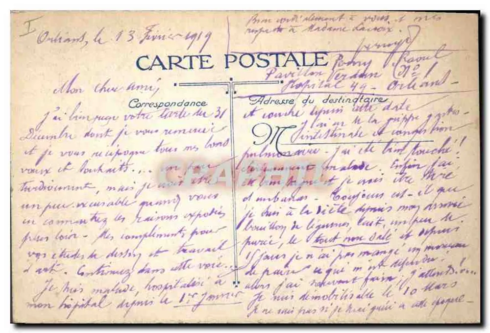 Orléans — A Rue Jeanne d'Arc — editor L.V.P.C. n° 3113 - Verso