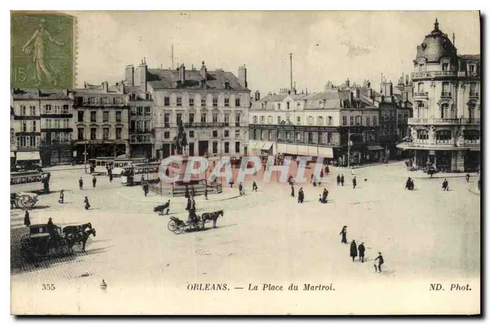 Orléans — A Praça do Martroi — ND. Fot. n°355 - Frente