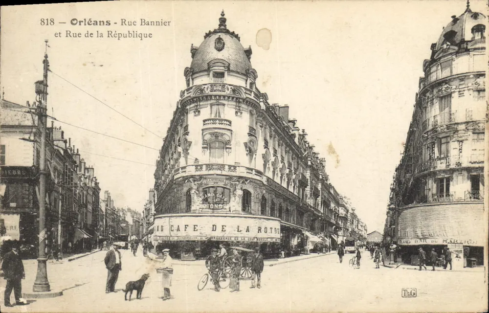 Orléans - Rue Bannier und Rue de la République — Verlag Th.G. Nr. 818 - Vorderseite