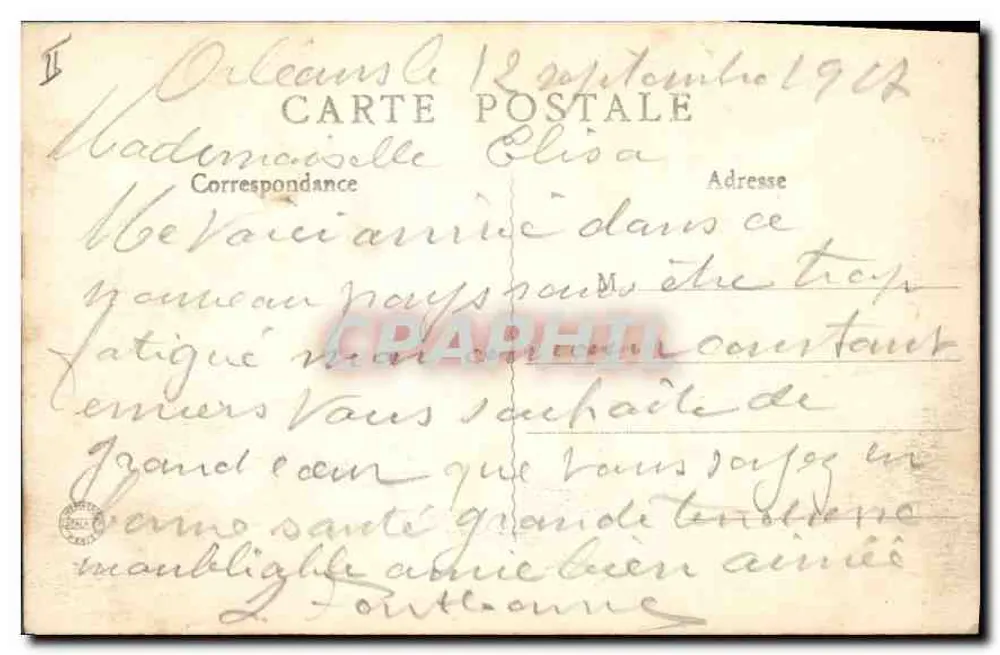Orléans - Rue Bannier und Rue de la République — Verlag Th.G. Nr. 818 - Rückseite