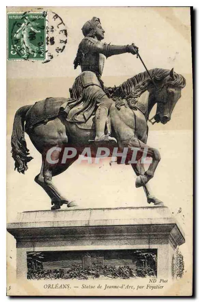 Orléans — Estátua de Joana d'Arc, por Foyatier — ND Phot - Frente