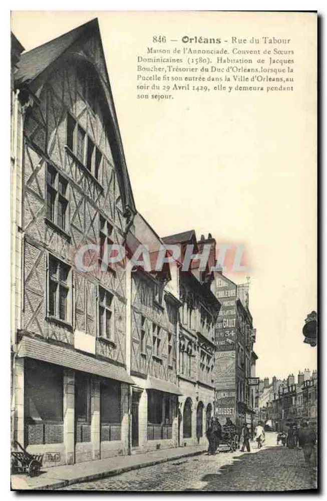 Orléans - Rue du Tabour — Maison de l'Annonciade, Convento das Irmãs Dominicanas (1580) — editor não visível - Frente