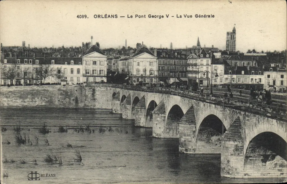 Orléans — O Ponte George V — A Vista Geral — Editor H. RlÉANS, n° 4089 - Frente