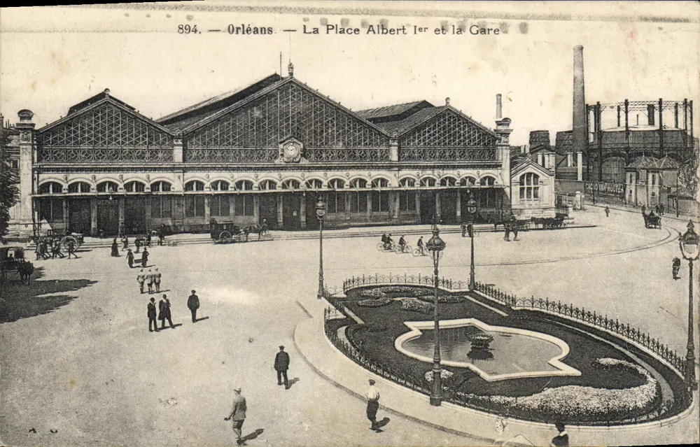 Orléans — Place Albert Ier und die Station — Verlag Dedal - Vorderseite