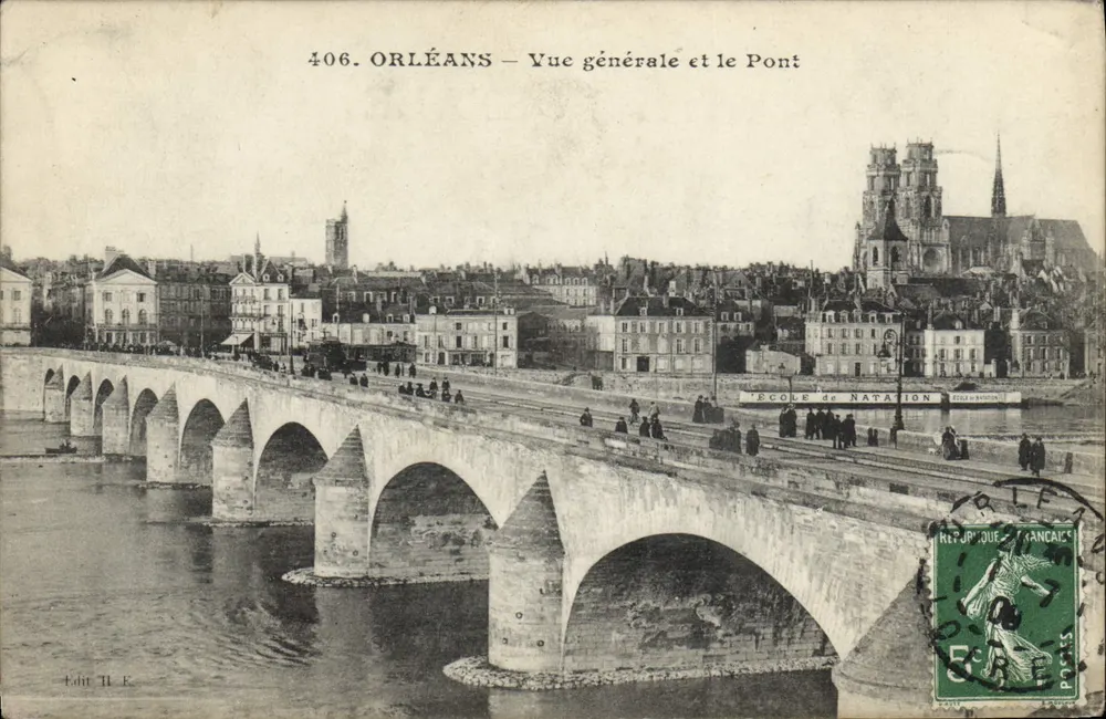 Orléans — Vista geral e o Ponte — Edit. T. E. - Frente
